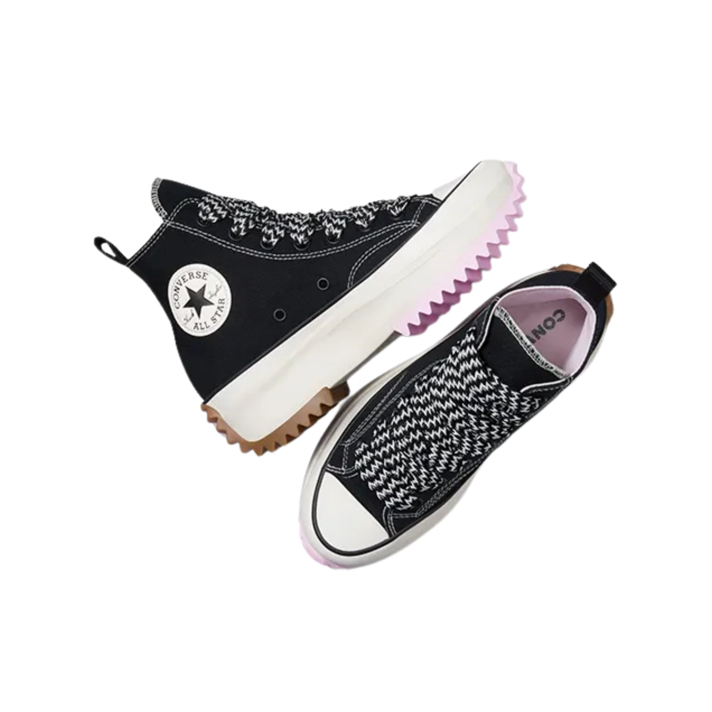 Converse Sneaker Ladies Run Star Hike Platform Black-Pink Foam